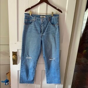 Levi's Blue Denim Ribcage Jeans